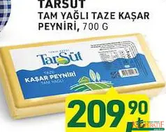 TARIM KREDİ TARSÜT TAM YAĞLI TAZE KAŞAR PEYNİRİ 700 G fiyat ve kampanya bilgisi